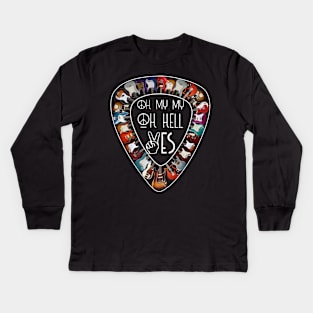 Oh My Hell Yes  For Guitar Lovers Kids Long Sleeve T-Shirt